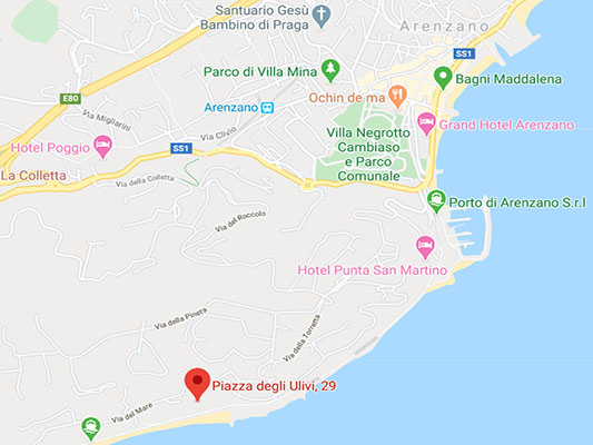 Mappa appartamento frontemare Arenzano
